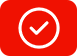 A red background with an image of a check mark in the center.